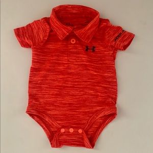 SOLD - Infant Under Armor Orange Golf Onesie